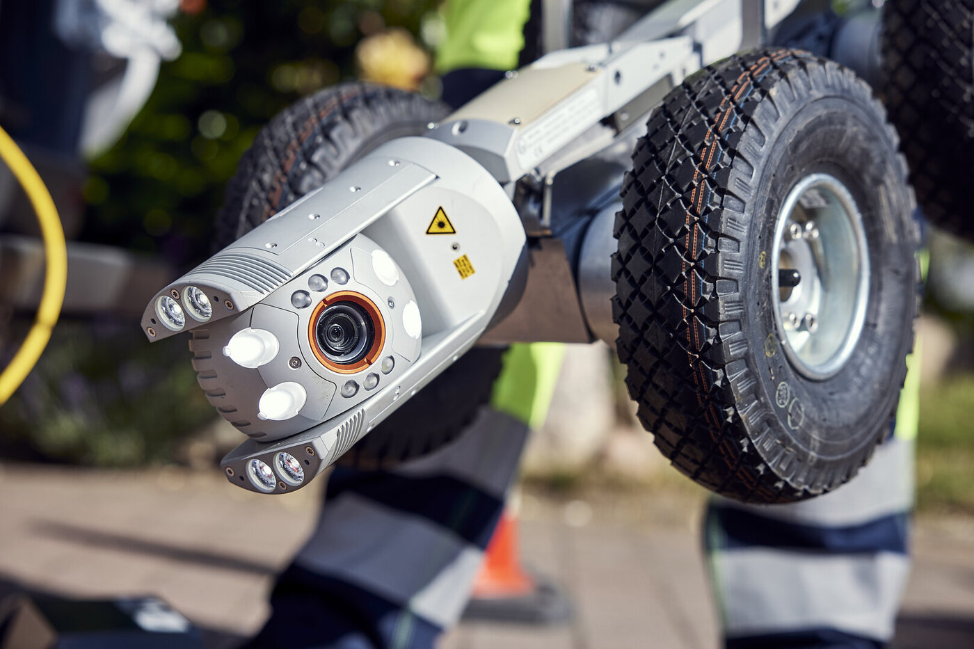 Detailaufnahme der Inspektionskamera ARGUS 6 am Fahrwagen T76