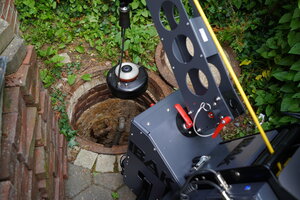 Detailaufnahme des Schachtinspektionssystems PANORAMO SI am Schacht