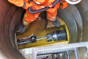 Aufbau DPS-System zur Druckprüfung im Kanal