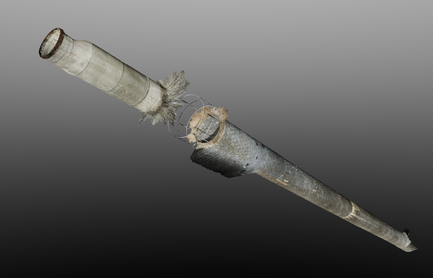 Digitaler Zwilling aus Punktewolke zum inspizierten Schachtbauwerk in Prag