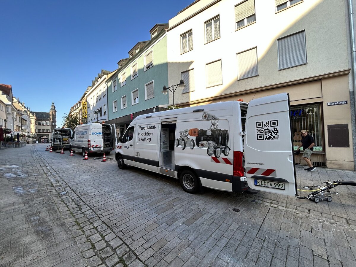 Full speed ahead IBAK Anwenderbericht Satelliteninspektion LISY Hauptkanal und Anschlussleitungen vom Hauptkanal aus in Schweinfurt
