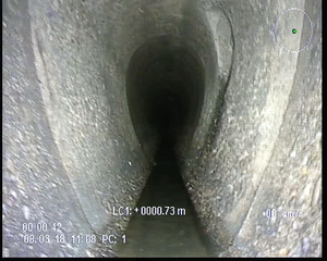 Aufnahme Eiprofil während der Kanalinspektion