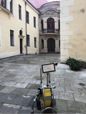 Das Hausanschlussinspektionssystem MiniLite 2 im Einsatz in einer Schlossanlage