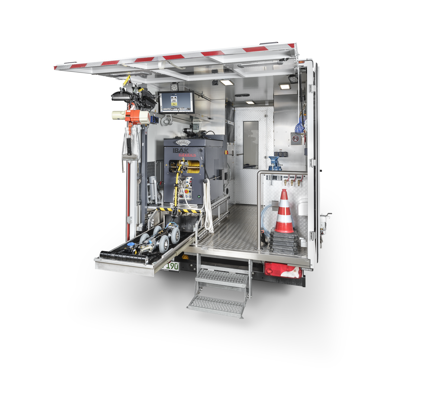 Produktfoto von der Ausbauvariante eines LKWs für die Kanalinspektion und -reinigung