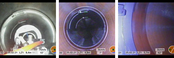 Collage vom Manschetten setzen mit dem MicroGator GT mit adaptiertem Quick-Lock-Packer